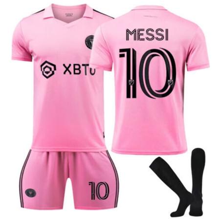 23-24 Barnekits Treningsdresser Kort skjorte+shorts+sokk sportssett inter miami 23/24 hjemmedrakt #10 inter miami 23/24 home kit #10 #22 (6-7 years)