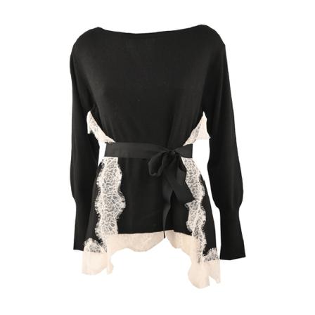 Twinset Round-neck Knitwear , Zwart , Dames , Maat: XS Truis