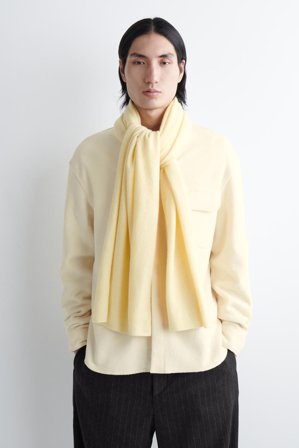 COS Men's Cashmere Scarf in Yellow