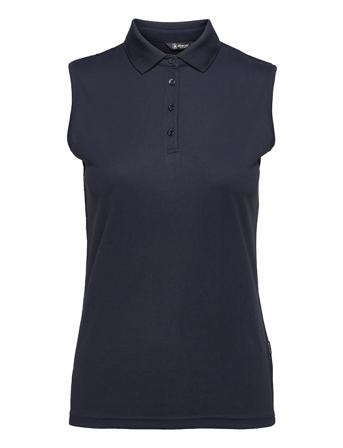 Lds Cray Sleeveless T-shirts & Tops Polos Navy Abacus