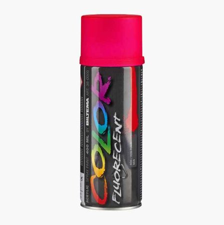 Fluorescerande Röd Sprayfärg 400 ml Akryllack - Biltema