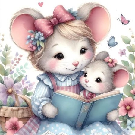 Musfamilj Affisch A4