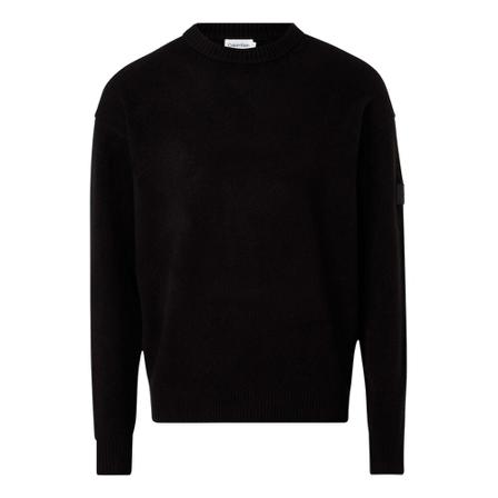 Calvin Klein, Round-neck Knitwear Zwart, Heren, Maat:XS,lycra