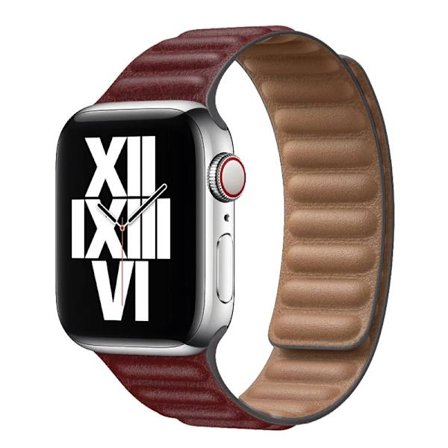 Lærreim for Apple Watch Band 45mm 41mm 44mm 40mm Original Magnetic Loop Link Armbånd iWatch Ultar2 49mm 9 8 7 6 SE 3 42mm