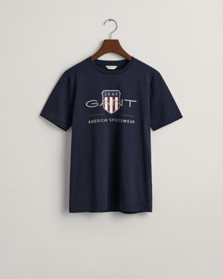 GANT - Teens archive shield t-skjorte evening blue