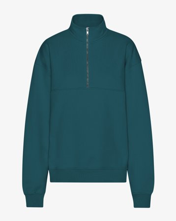 Organic Quarter Zip - Ocean Green S