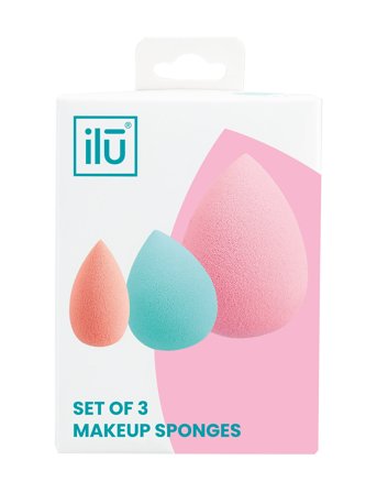 ILU Ilu Sponges Mini Medium Large 3Pcs - Nude - ONE SIZE