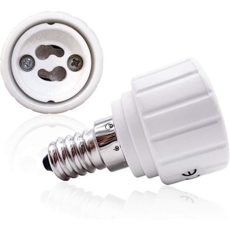E14 till GU10 Lampbasadapter, Glödlampsadapter, Värmebeständig kontakt, 500W Max Wattage, Upp till 220 grader - 5-pack