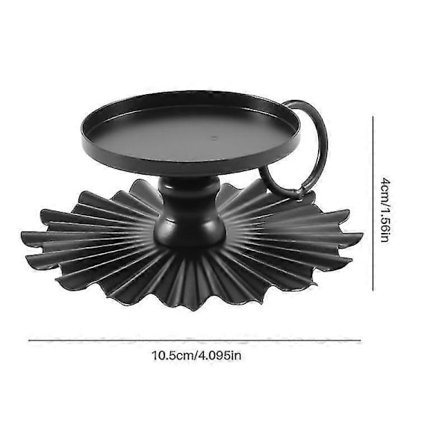 Vintage Lysestakesett med 2, Dekorative Lysestaker i Metall, Enkel Blomsterbase, Spisebord/hjem