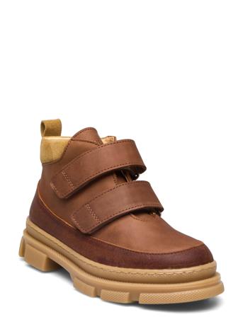 Boots - Flat - With Lace And Zip ANGULUS Brown