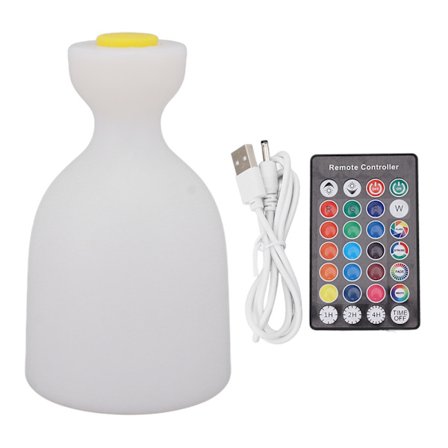 LED-pallovalaisin kaukosäätimellä, 16 väriä, 4 tilaa, USB-ladattava