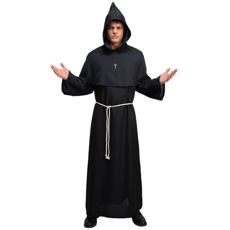 Middelalder Munk Sort Kostume