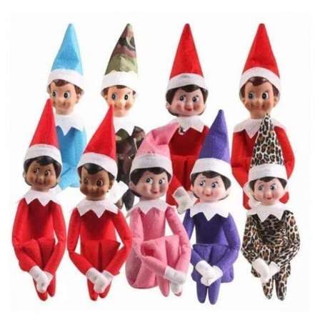 Sjove og legende nisser, der opfører sig dårligt, med blød krop og julegave i vinyl med leopardmønster - dreng