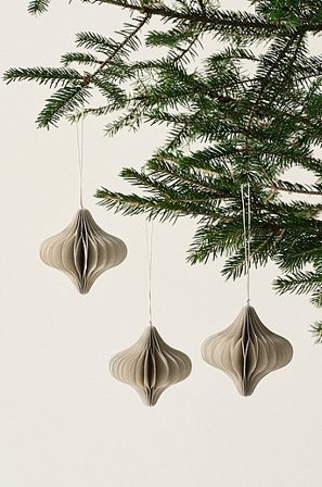 Jotex - Decoratieve Hanger 3-pack Grijs Grijs - ADELA - Koop Kerstboomdecoratie bij Jotex