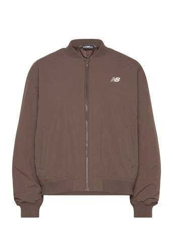 New Balance Graphic Woven Bomber Jacket Brun