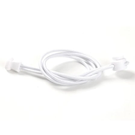 Knytfria skosnören med lås-system, vit vit