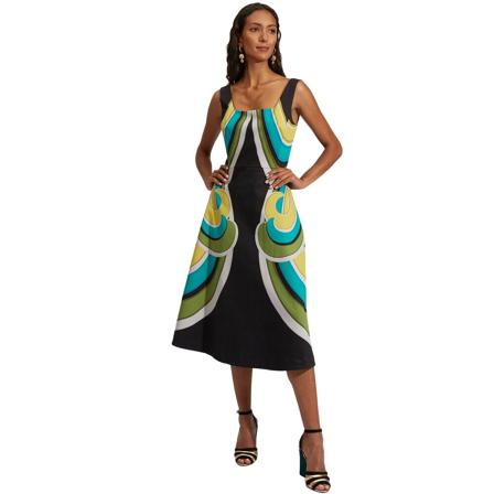 La DoubleJ, Sophia Dress (Placed) Groen, Dames, Maat:XS