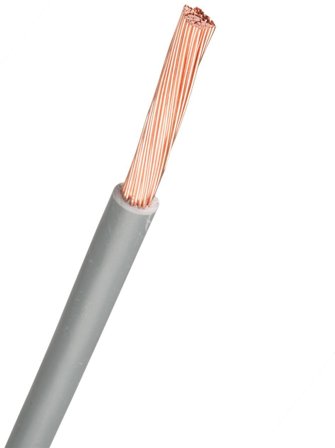 Nexans RQ Koblingskabel 1 x 6 mm² lederområde, grå 6 mm², Stikkontakter & kabler