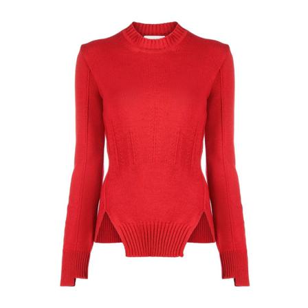 Alexander McQueen Round-neck Knitwear , Rood , Dames , Maat: XS Truis