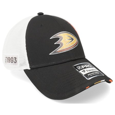 Fanatics - Negro trucker Gorra - Anaheim Ducks Authentic Pro Draft Podium Black/White Trucker @ Hatstore