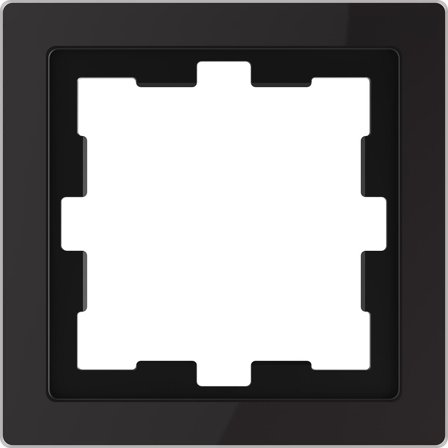 Schneider Electric MTN4010-6503 Kombinationsram 1-fack, glas Onyx, svart, Strömbrytare & vägguttag