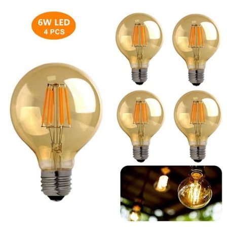 RisingFF Vintage Edison Glödlampa E27 - - Varmvit 40W - 4-pack