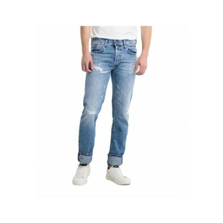 Replay, Straight Fit Jeans Blauw, Heren, Maat:W33