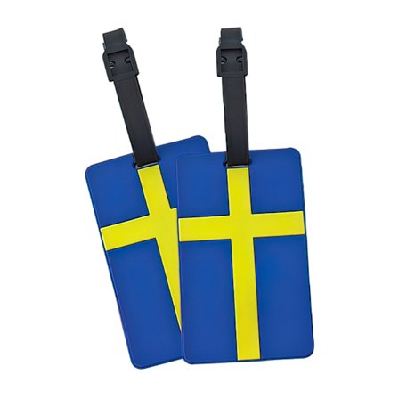Bagagelapp / Tag för Bagage - Sverige Flagga - För Resväska Blue_jar