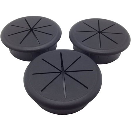 3 stk. Plastik Skrivebordsgennemføring, Skrivebordsgennemføring, Rund Kabelgennemføring, Plastik Kabelgennemføring, 60mm Fleksibel ABS Gennemføring 