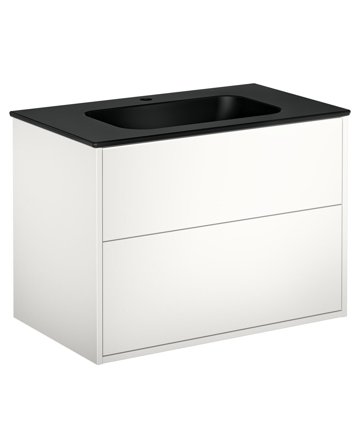 Gustavsberg Artic GB71ACVU80TM38 Allaskaappi valkoinen/mattamusta, 80 cm Valkoinen/mattamusta, Kylpyhuone