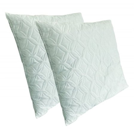 Set med 2 fasta kuddar 60x60cm med Memory Flake, fyrkantig anti-kvalster och anti-allergikudde PROMOLINGE