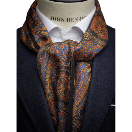 John Henric Wool & Silk Scarf Halsdukar scarves Herr Svart ONESIZE