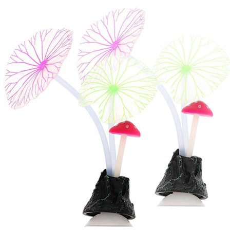 2 kpl Sieni Sisustus Hehkuvat Akvaario Koristeet Vedenalaiset Merikasvit Sieni Akvaario Sisustus