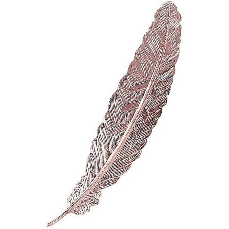 Fugl Ugle Metall Fjær Bokmerke Papirvarer Retro Søt 3d Teksturert Gave Present (Rosegull) (1 stk