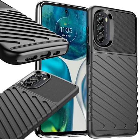 Thunder Case Motorola Moto G82 5G / Moto G52 Silikon pansret deksel svart