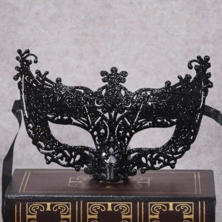 Venice Sexig Gyllene Räv Mask Maskerad Dans Mask svart