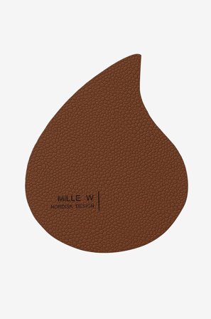 MiLLE W NORDISK DESIGN - Lasinen lasinalusta Drop 4-pack - Ruskea - Baari- & juomatarvikkeet - - Homeroom