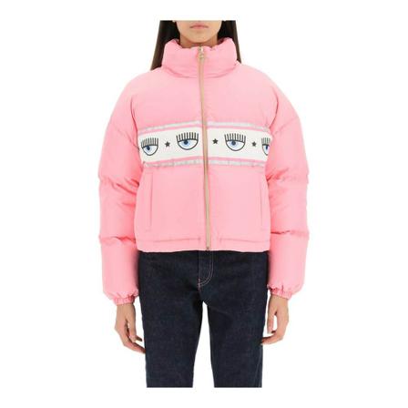 Chiara Ferragni Collection Chiara ferragni maxilogomania down Jakke Pink, Dame, Størrelse: 2XS