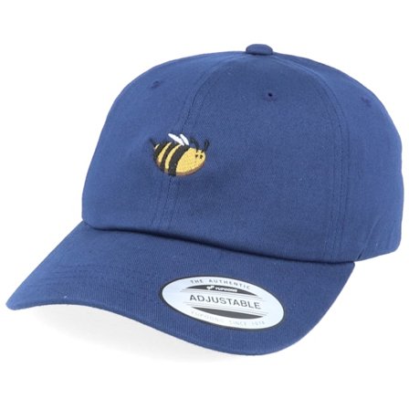 Iconic - Blue - unconstructed - Cap - Organic Tiny Bee Navy Dad Cap - Hatstore