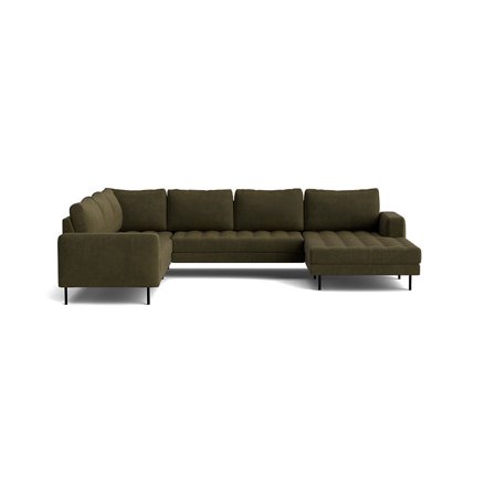 Rouge U-sofa, højrevendt - Wind Olivengrøn - 344x254x89 - Sofa, u-sofa