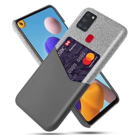 Bofink Samsung Galaxy A21s Card Cover - Grå Silver grey