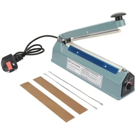 Manuell varmeforseglingspulsforsegler poseforsegler strammingsverktøysett 220V 8in metall-TIP