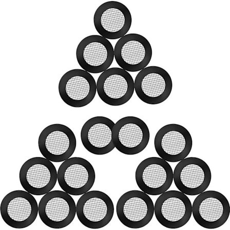 20 st skärmrörstvättmaskin tryckduschhuvudbricka tätning rostfritt stål O-ring rörgänga 40 mesh för 1/2 tums slanganslutning