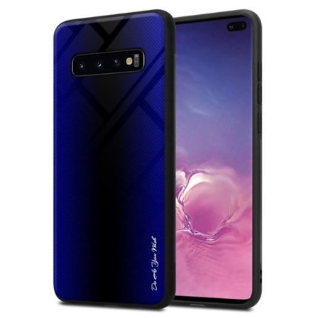 Fodral till Samsung Galaxy S10 PLUS Skal i COBALT VIOLET Fodral Skydd i härdat glas och TPU silikon