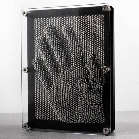 3D Pinart sømplade Pinpressions plade retro legetøjsskulptur med metalsøm 20 x 15 cm