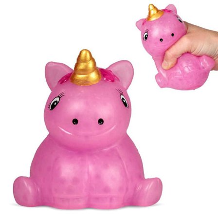 /HH/Stressball / Klemball - Enhjørning / Unicorn (12 cm) Rosa
