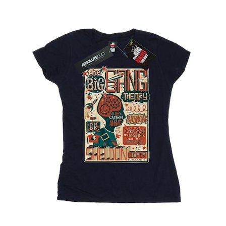 Big Bang Theory Dam/Damer Infografisk Poster Bomull T-shirt