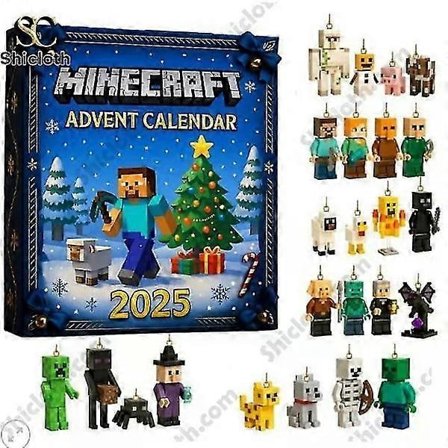 Ny Minecraft Julöverraskningslåda Julgransdekoration Akrylhänge