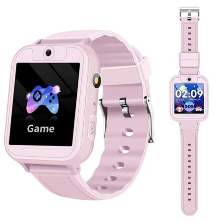 Smartklocka för barn 2/4G Simkort LBS Tracker SOS Kamera Barn Mobiltelefon Röstchatt Mattespel Ficklampa Smartklocka för barn Sim