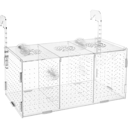 Akvarie Opdrætstank - 30x15x15CM, Akryl Akvarium Fiskeopdræt Kasse, Akvarium Opdrætstank, Trans